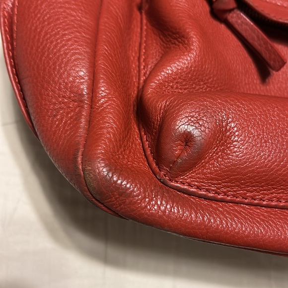 Tory Burch Red Leather Backpack - Picture 8 of 14